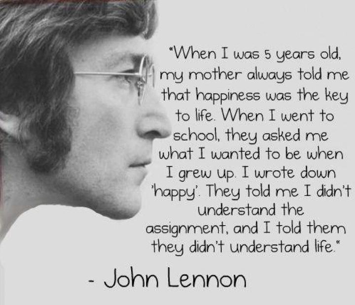 John Lennon Happy Quote